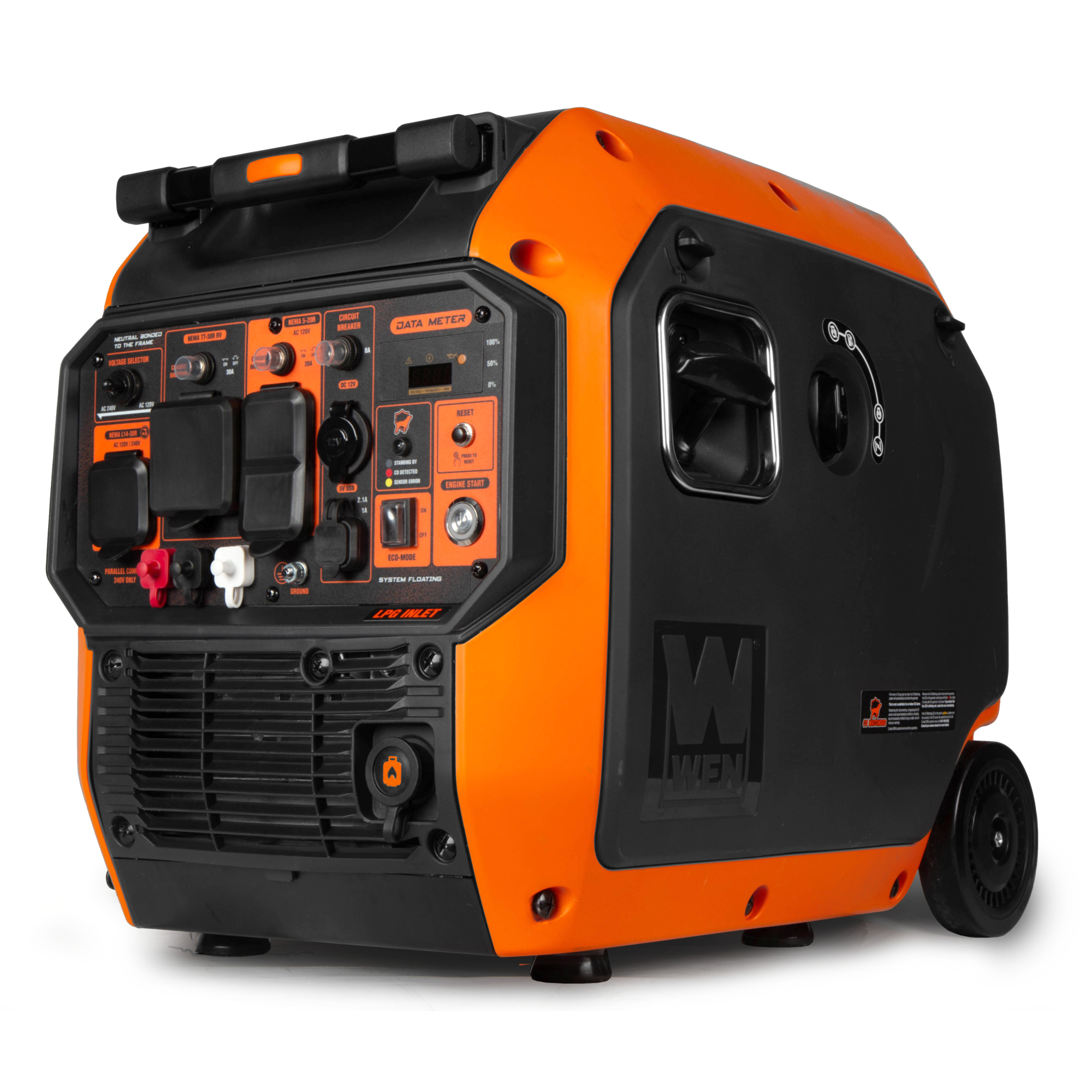 WEN, 6800W 120V/240V Dual Fuel Inverter Gen. w/ E-Start, Surge Watts 6800 Rated Watts 5100 Voltage Multi, Model# DF680iX